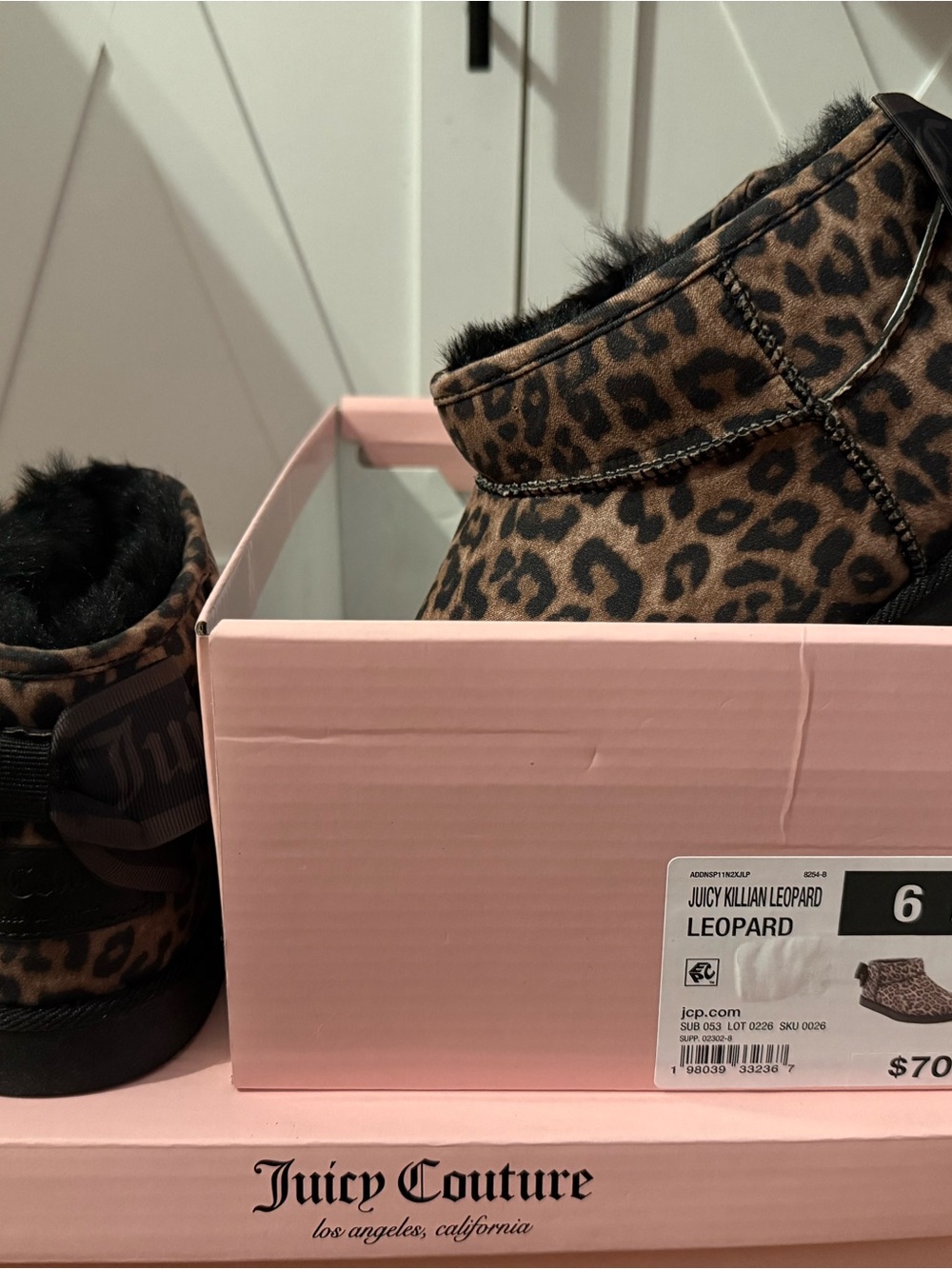 Juicy Couture Leopard Print Kids Boots - Brown & Black